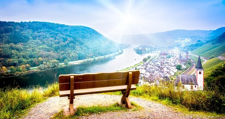 Mosel - utsikt över floden Mosel